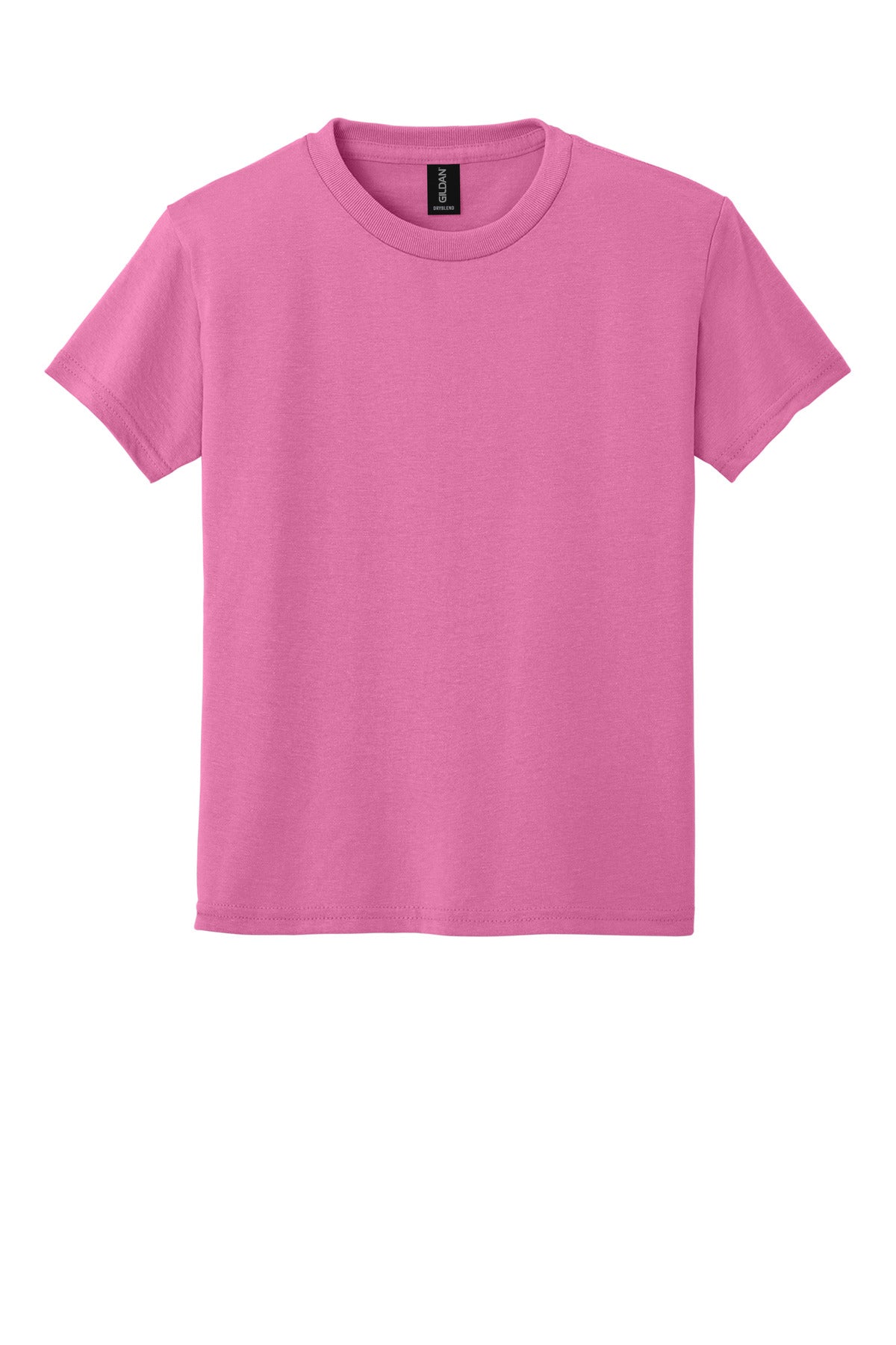 Front View of Azalea Gildan Youth DryBlend 50 Cotton/50 Poly T-Shirt. 8000B