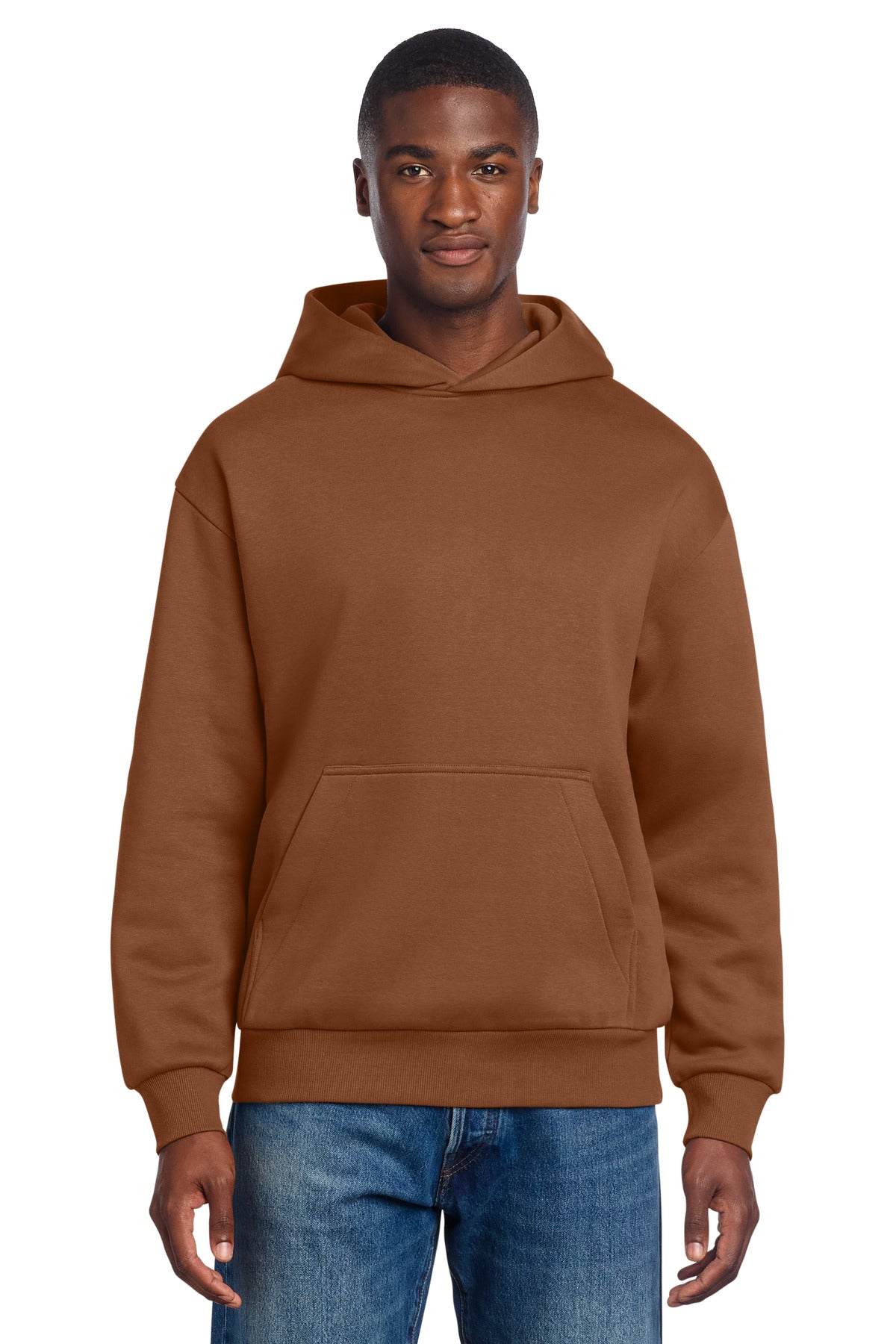 Front View of BakedClay District V.I.T. Heavyweight Fleece Hoodie DT6150