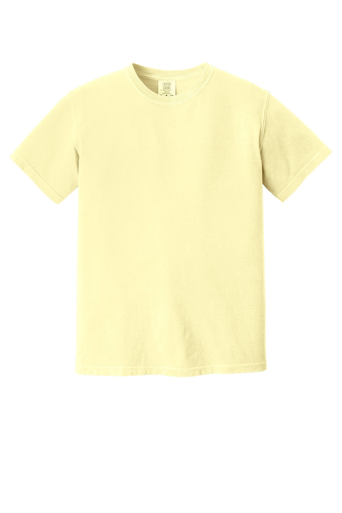 Front View of Banana COMFORT COLORS Heavyweight Ring Spun Tee. 1717