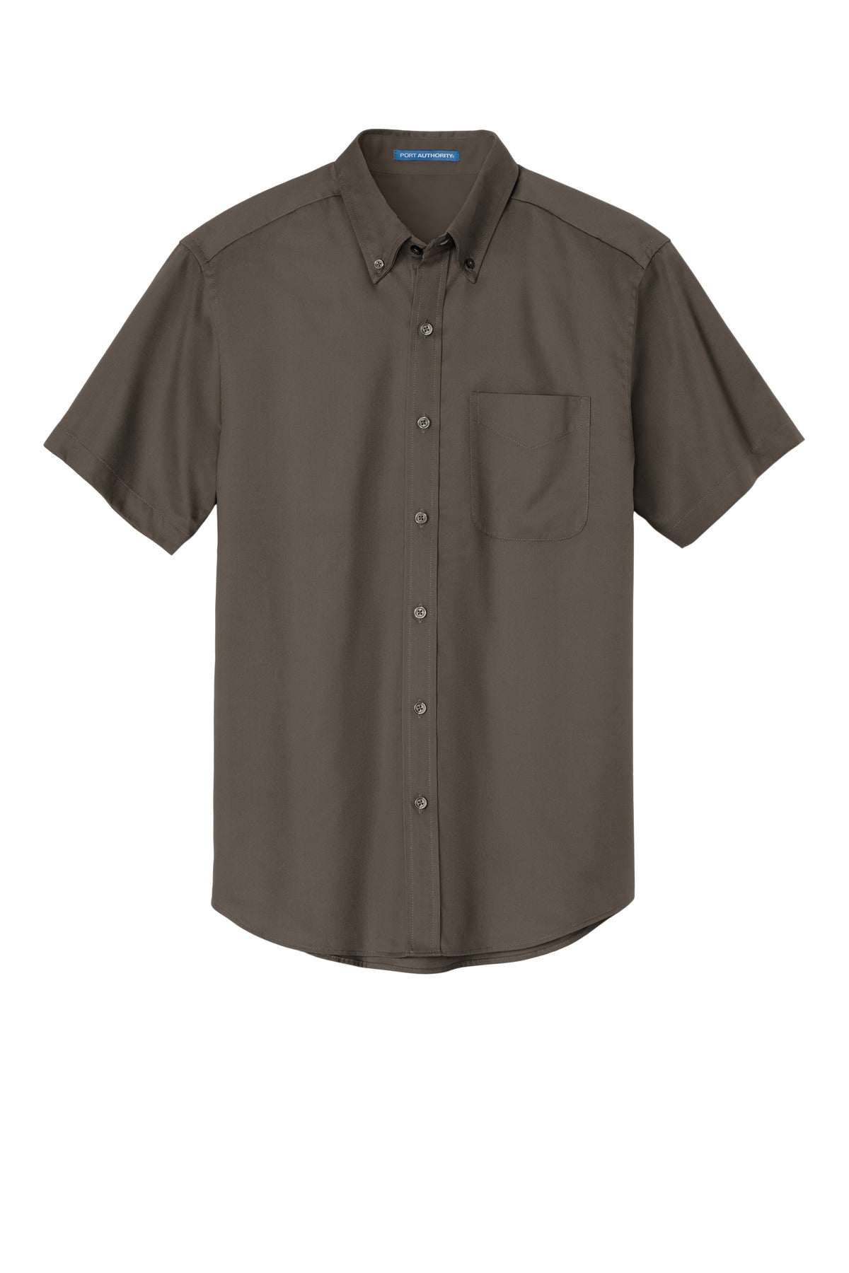 Front View of Bark Port Authority Short Sleeve Easy Care Shirt. S508