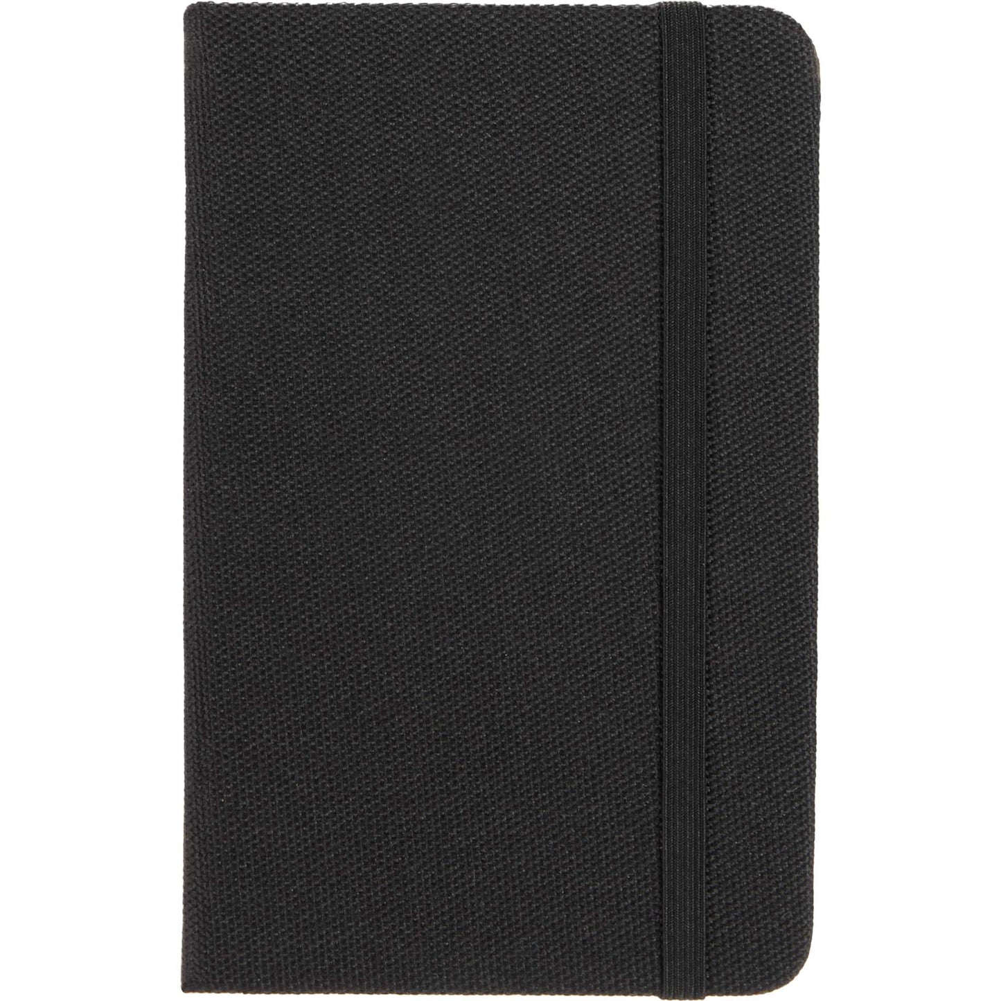Front View of Black 3.5" x 5.5" Recycled PET Pocket Bound Journal plain