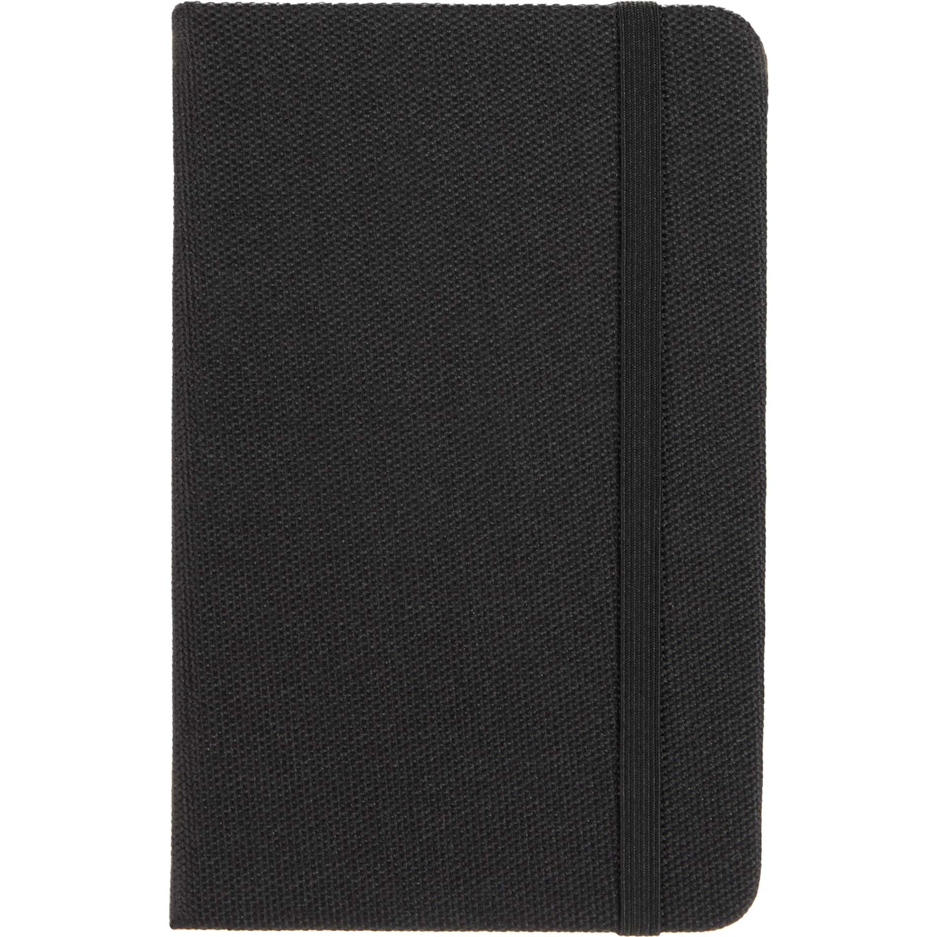 Front View of Black 3.5" x 5.5" Recycled PET Pocket Bound Journal plain