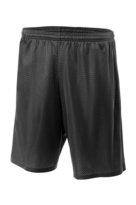 Front View of Black A4 Sprint 9" Mesh Short A4N5296