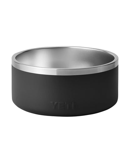 Front View of Black Boomer™ 8 Dog Bowl plain