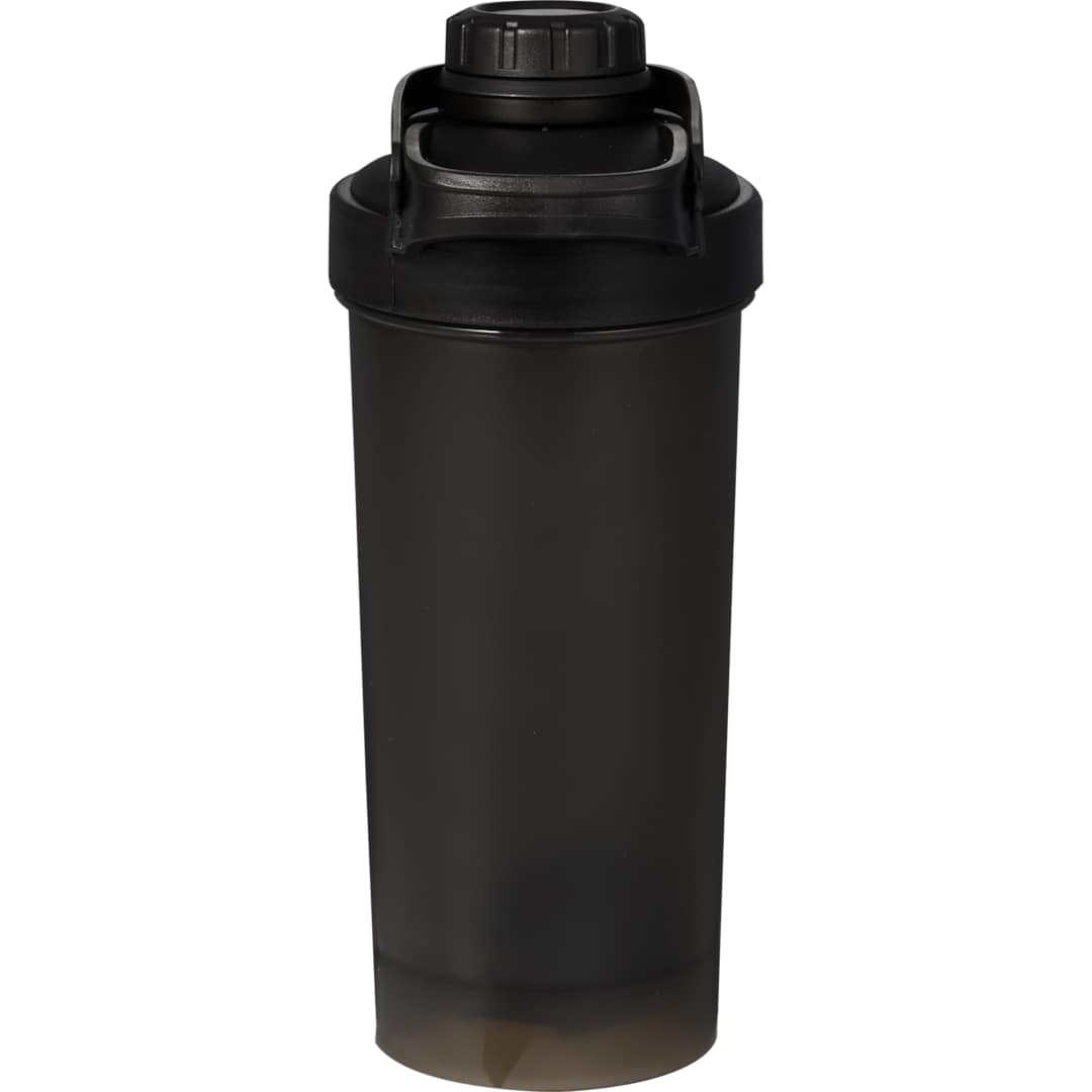 Front View of Black Buddy 24oz Recycled Protein Shaker Bottle plain