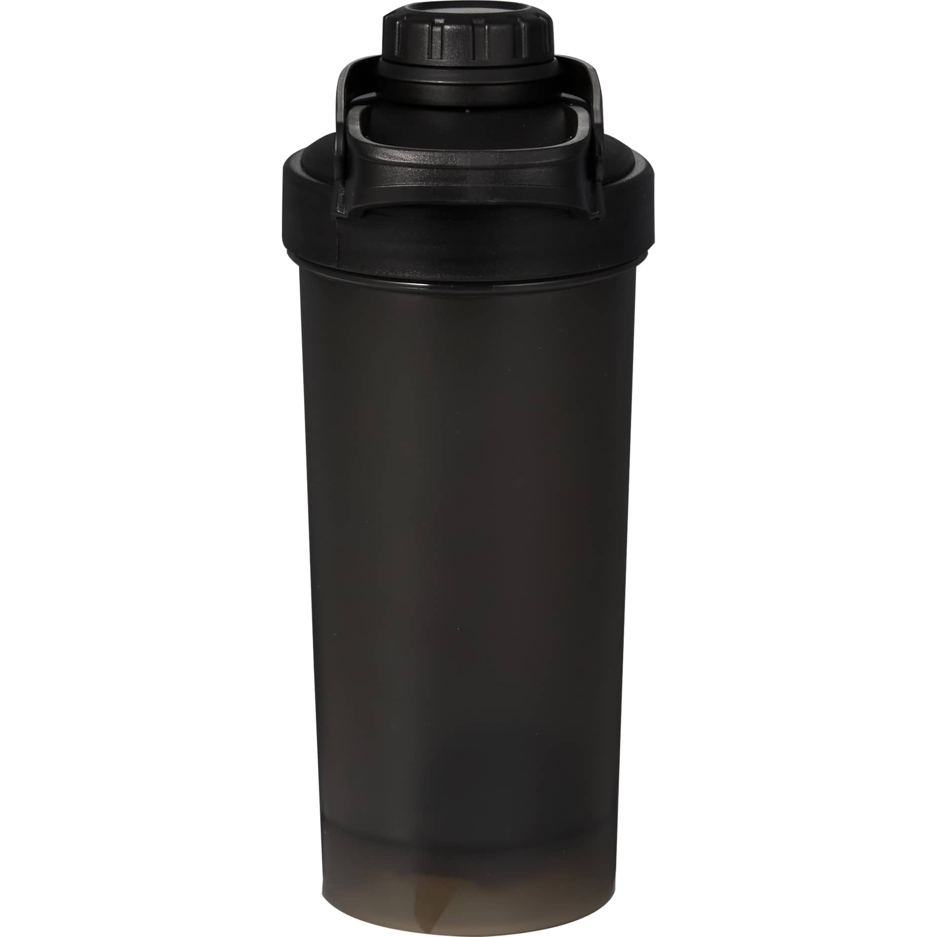 Front View of Black Buddy 24oz Recycled Protein Shaker Bottle plain