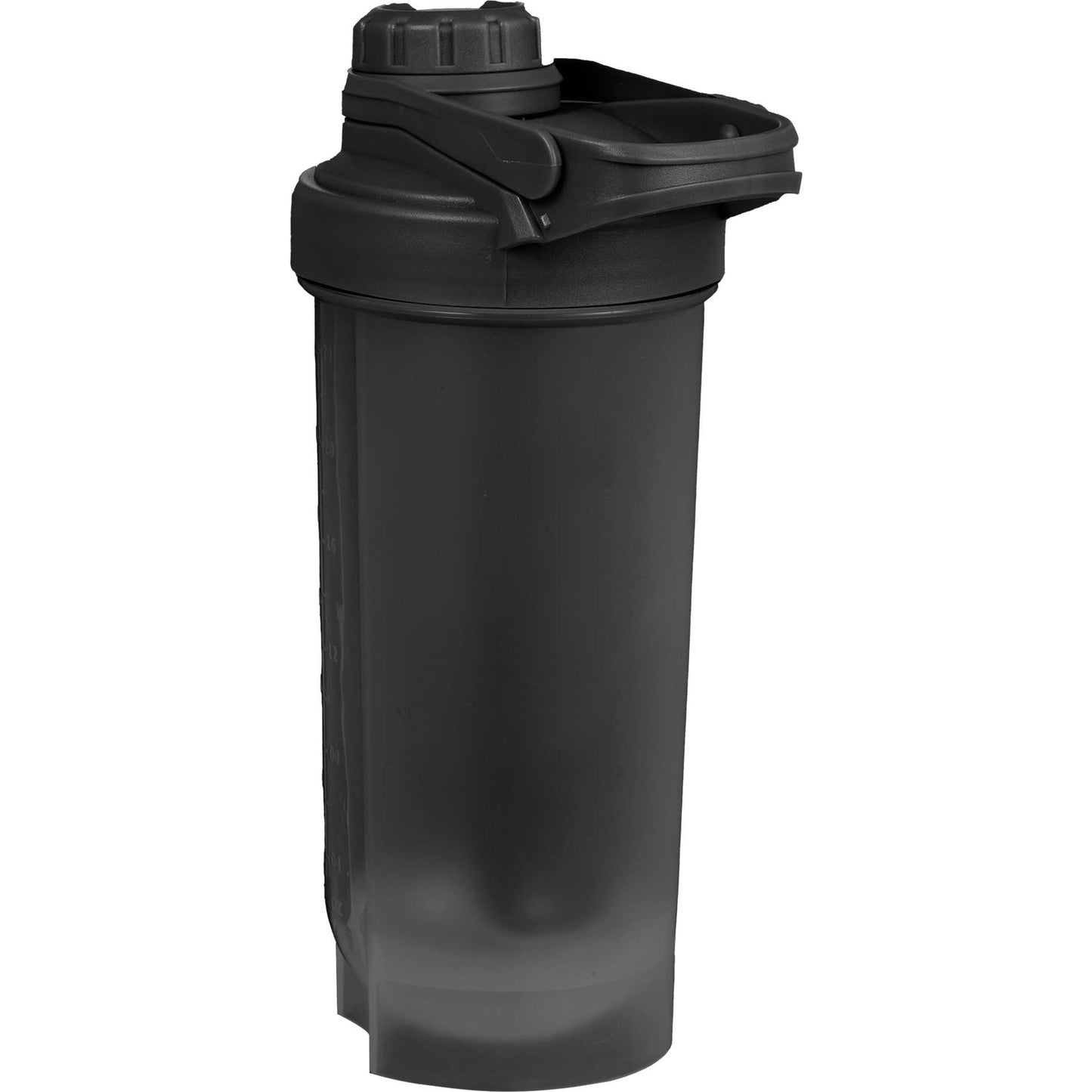 Front View of Black Buddy 24oz Recycled Protein Shaker Bottle plain