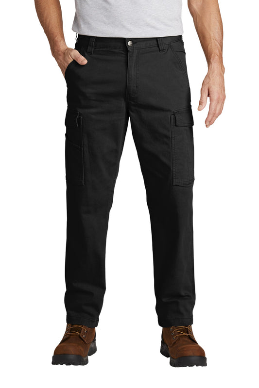 Front View of Black Carhartt Rugged Flex Rigby Cargo Pant CT103574