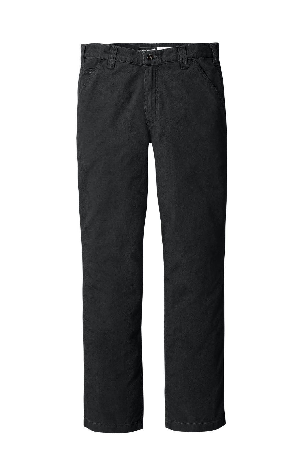 Front View of Black Carhartt Rugged Flex Rigby Pant CT102291