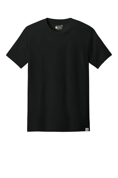Front View of Black Carhartt Short Sleeve T-Shirt CT106020