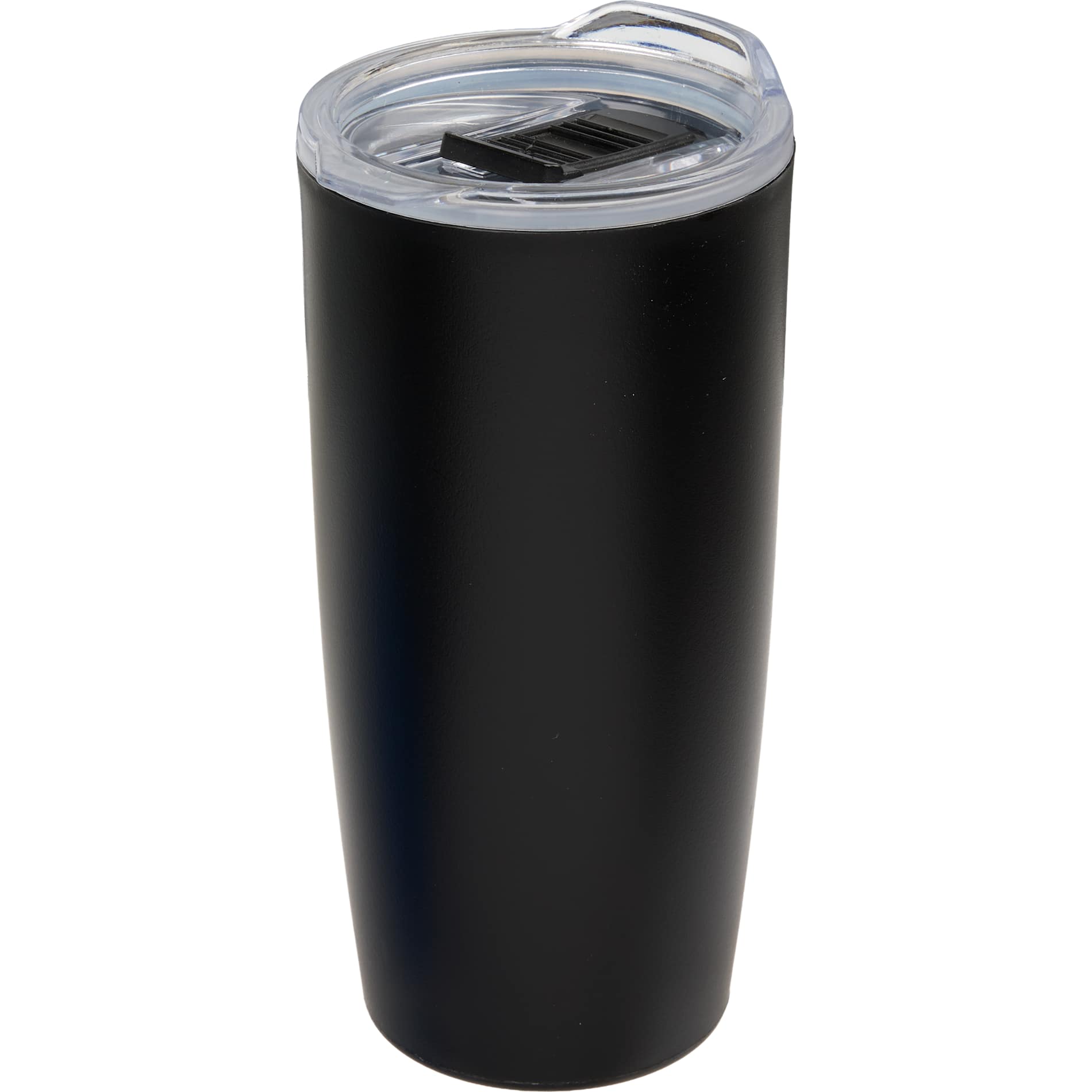 Front View of Black Coastal Double Wall Tumbler 22 oz plain