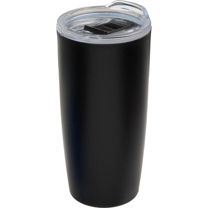 Front View of Black Coastal Double Wall Tumbler 22 oz plain