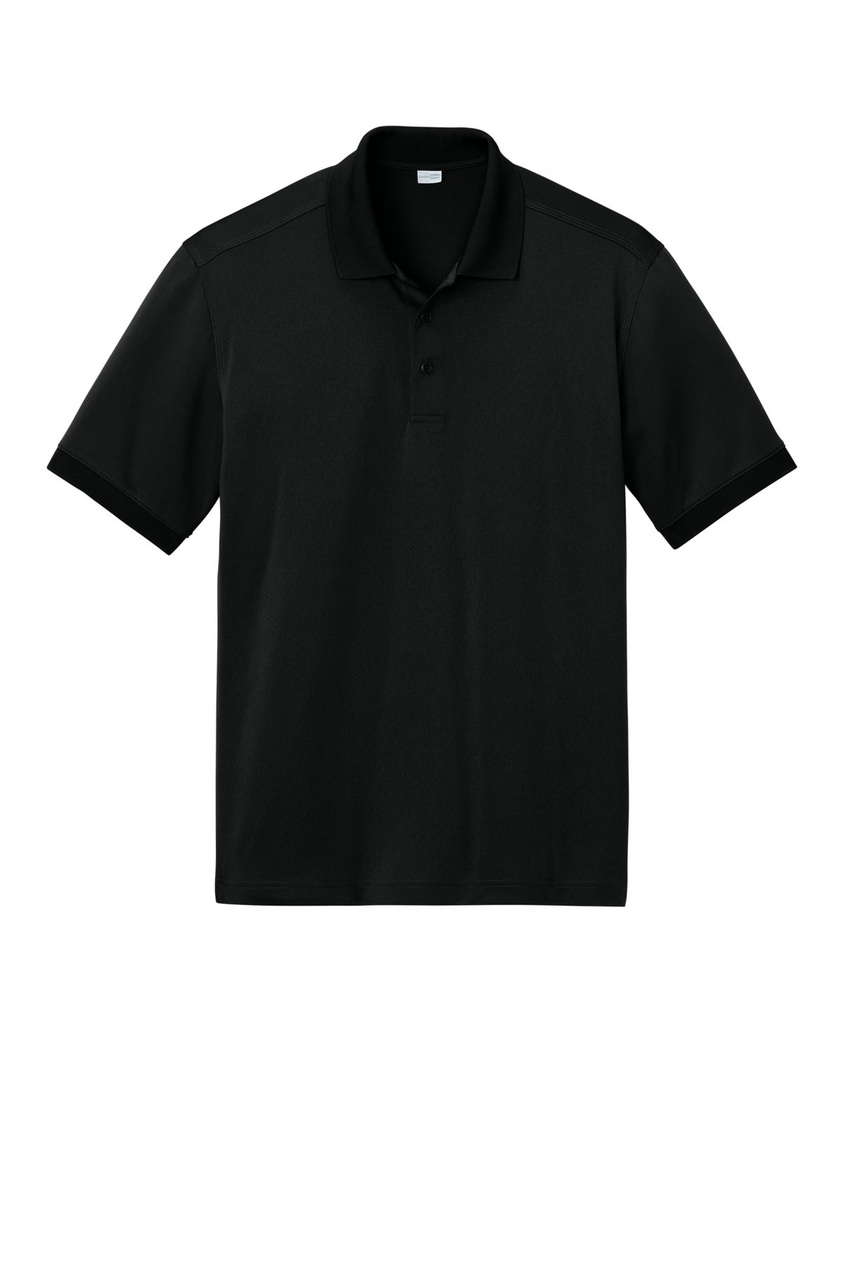 Front View of Black CornerStone Workwear Pro Polo CS450