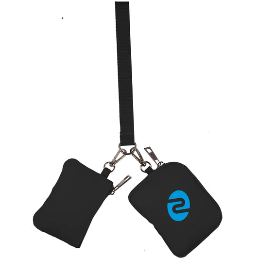 Front View of Black Daybreak Recycled Dual Lanyard