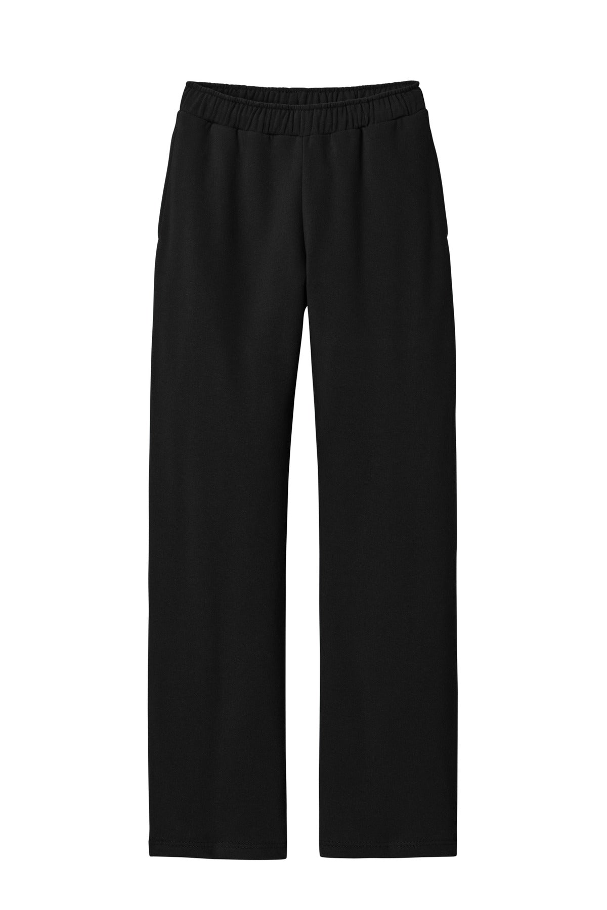 Front View of Black District V.I.T. Fleece Open-Bottom Sweatpant DT6117