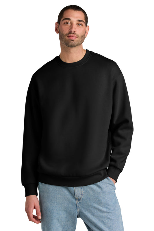 Front View of Black District V.I.T. Heavyweight Fleece Crew DT6154