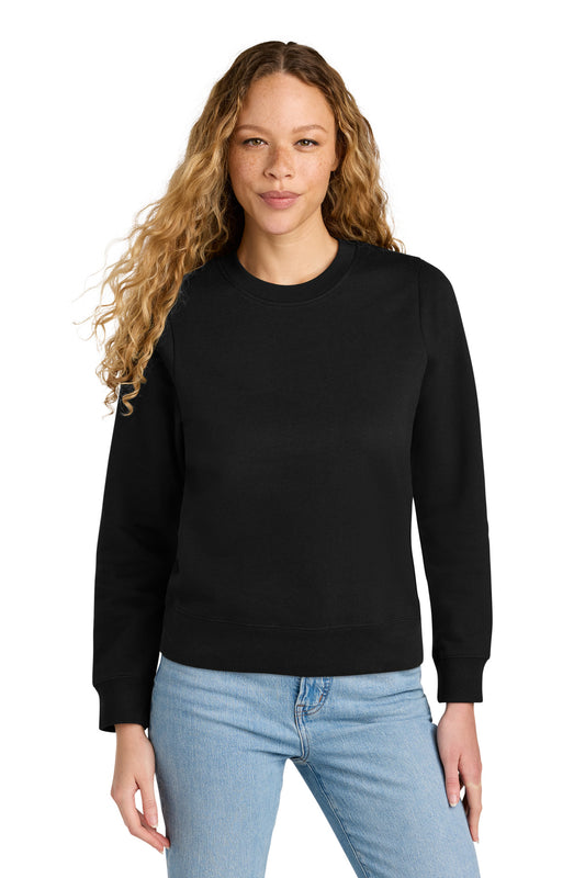 Front View of Black District Women's V.I.T. Fleece Crew DT6105