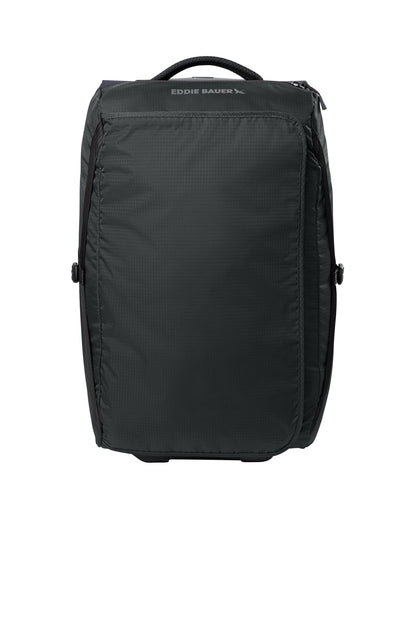 Front View of Black Eddie Bauer Excursion Roller Duffel EB902