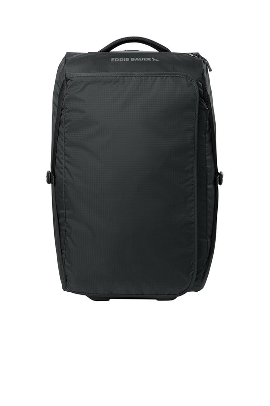 Front View of Black Eddie Bauer Excursion Roller Duffel EB902