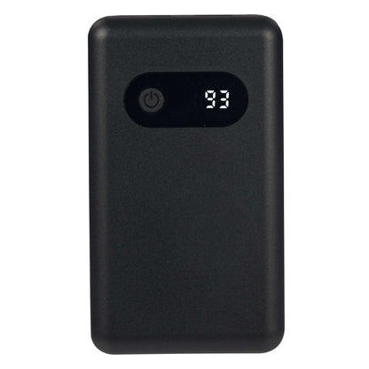 Front View of Black Find My 5000 mAh 18W PD Power Bank/Digital Display plain