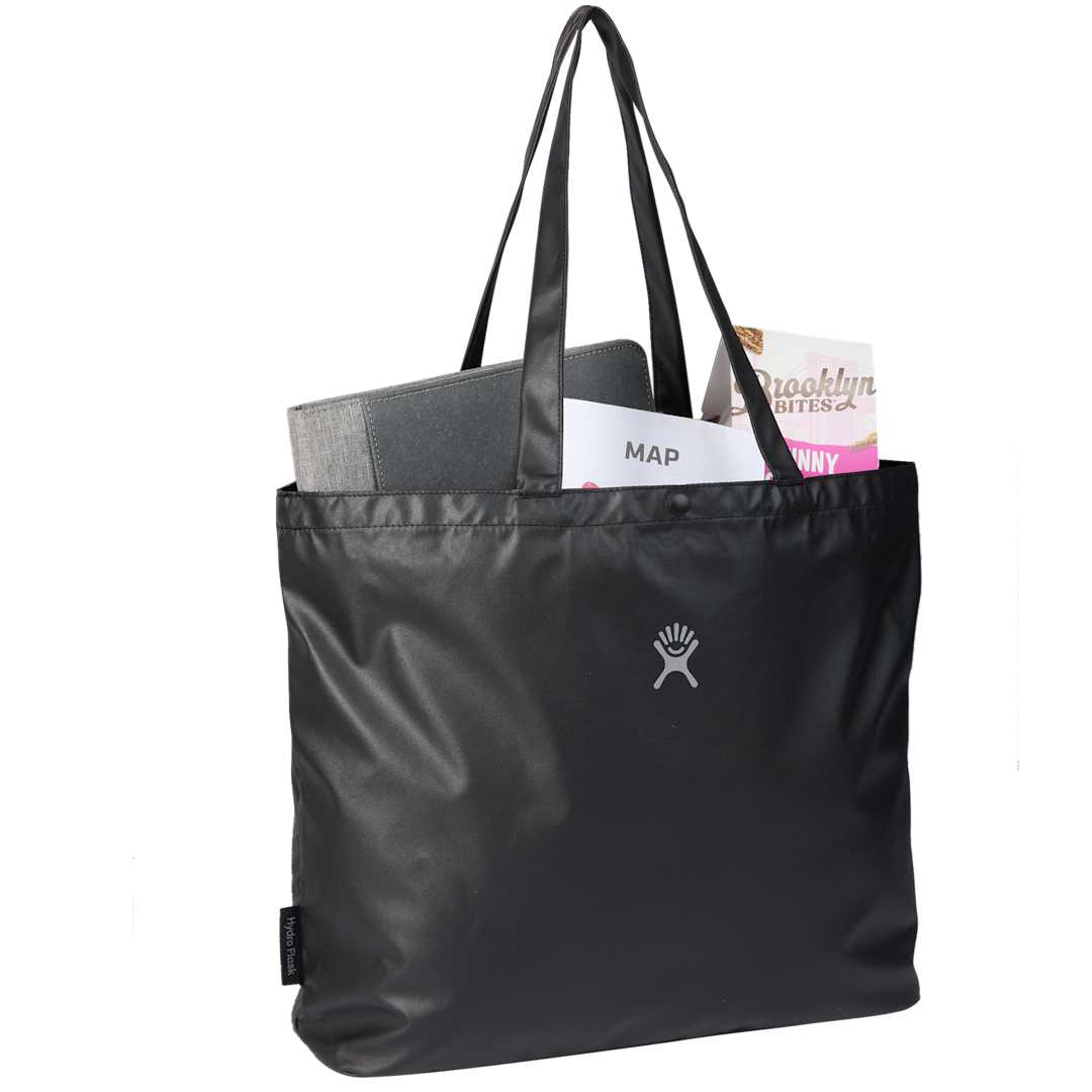 Front View of Black Hydro Flask® Tag Along Tote plain