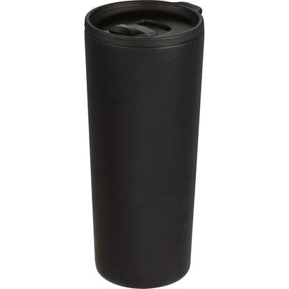 Front View of Black Leeston Copper Vacuum Insulated Tumbler 24oz plain