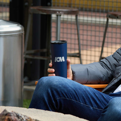 Front View of Black Leeston Copper Vacuum Insulated Tumbler 24oz