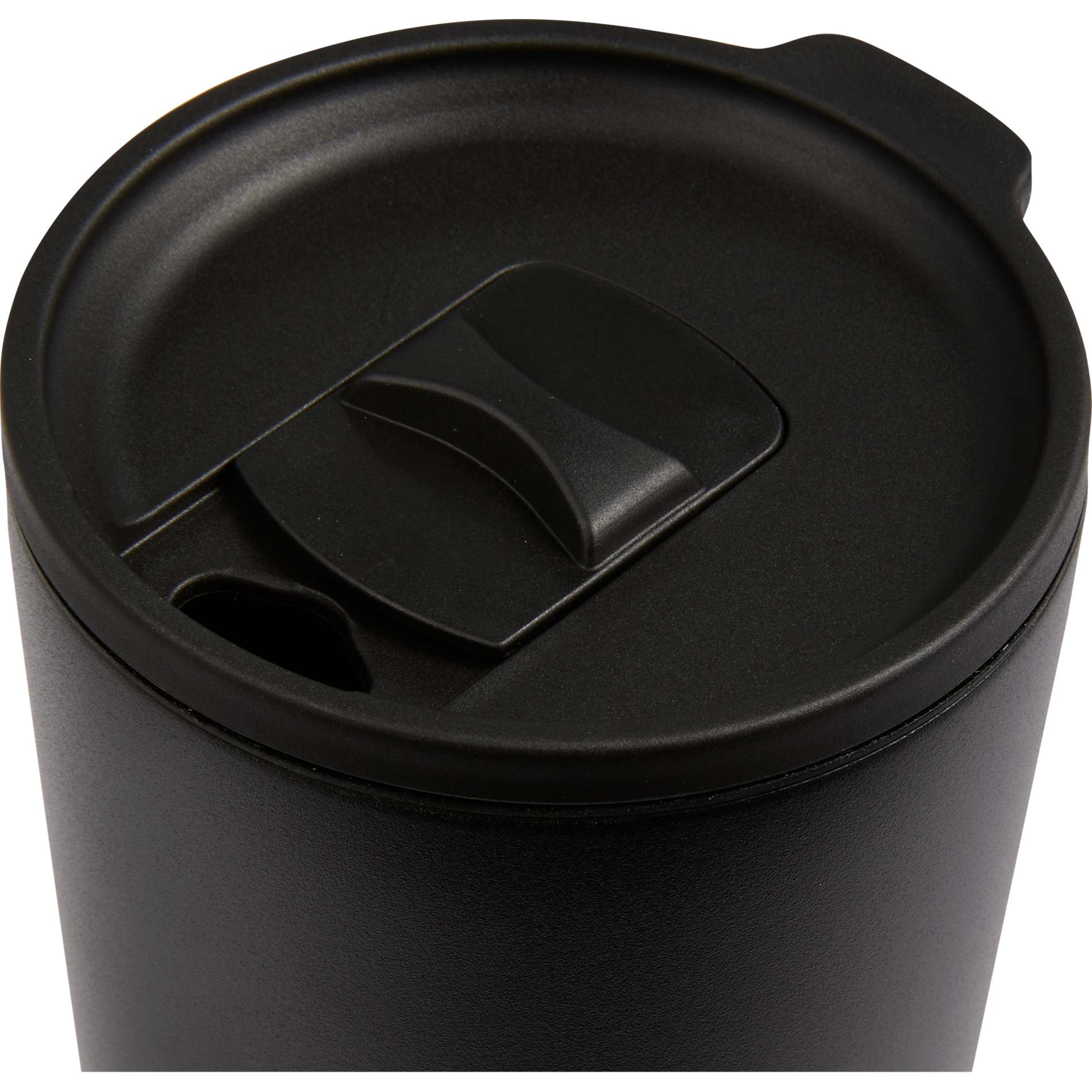 Front View of Black Leeston Copper Vacuum Insulated Tumbler 24oz