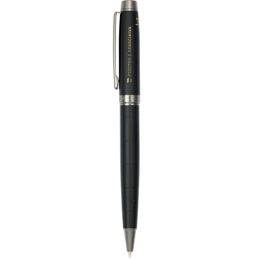 Front View of Black Luxe Recycled Brass Pillar Ballpoint?