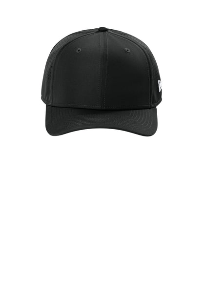Front View of Black New Era 9SEVENTY Perforated Snapback Cap NE501