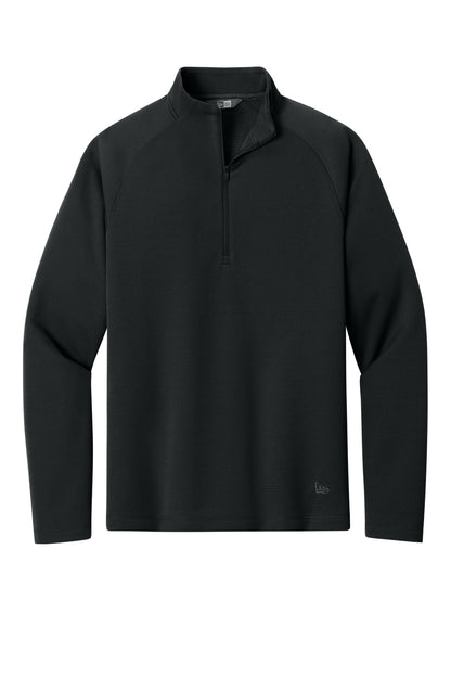 Front View of Black New Era Stand Out 1/4-Zip NEA515