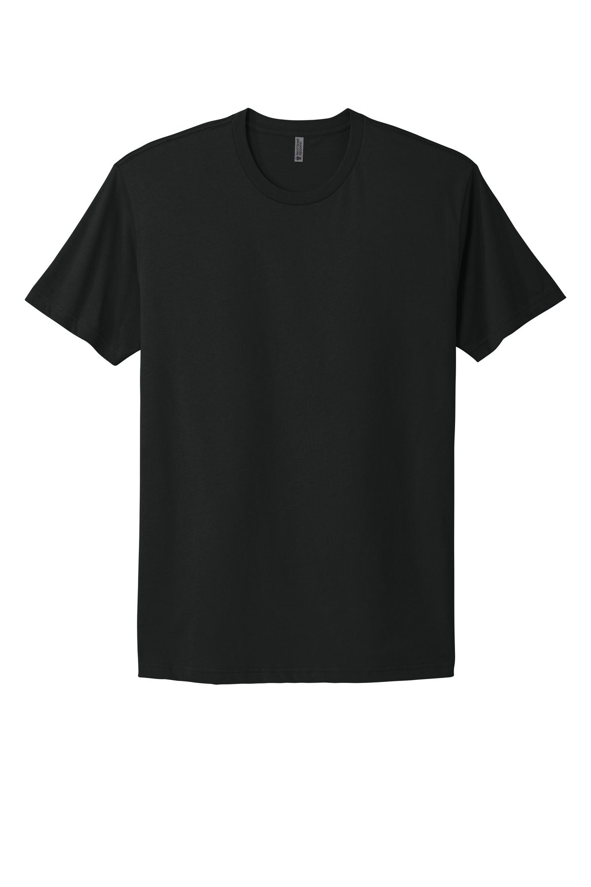 Front View of Black Next Level Apparel Adult Cotton Tee. NL3600