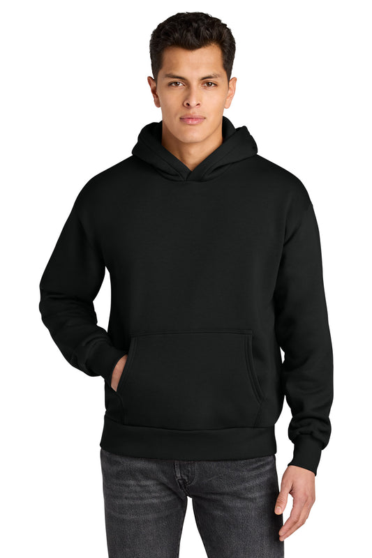 Front View of Black Next Level Apparel Heavyweight Hoodie NL9307