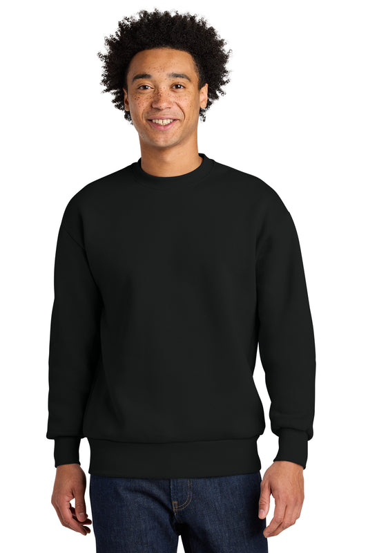 Front View of Black Next Level Apparel Heavyweight Sweatshirt NL9007