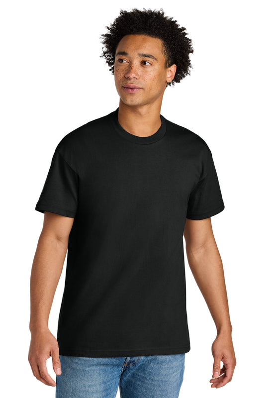Front View of Black Next Level Apparel Heavyweight Tee NL7200