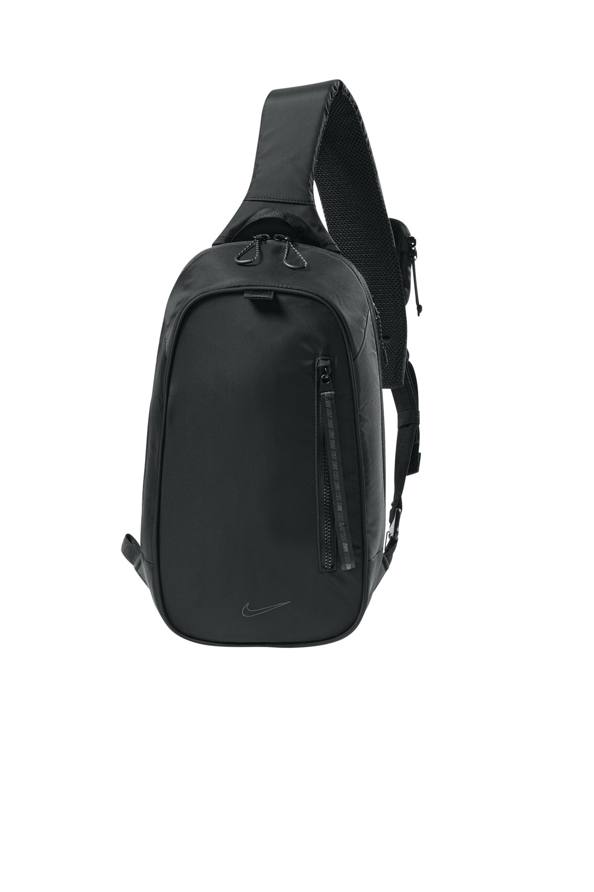 Front View of Black Nike Commute Sling Bag NKFZ6132
