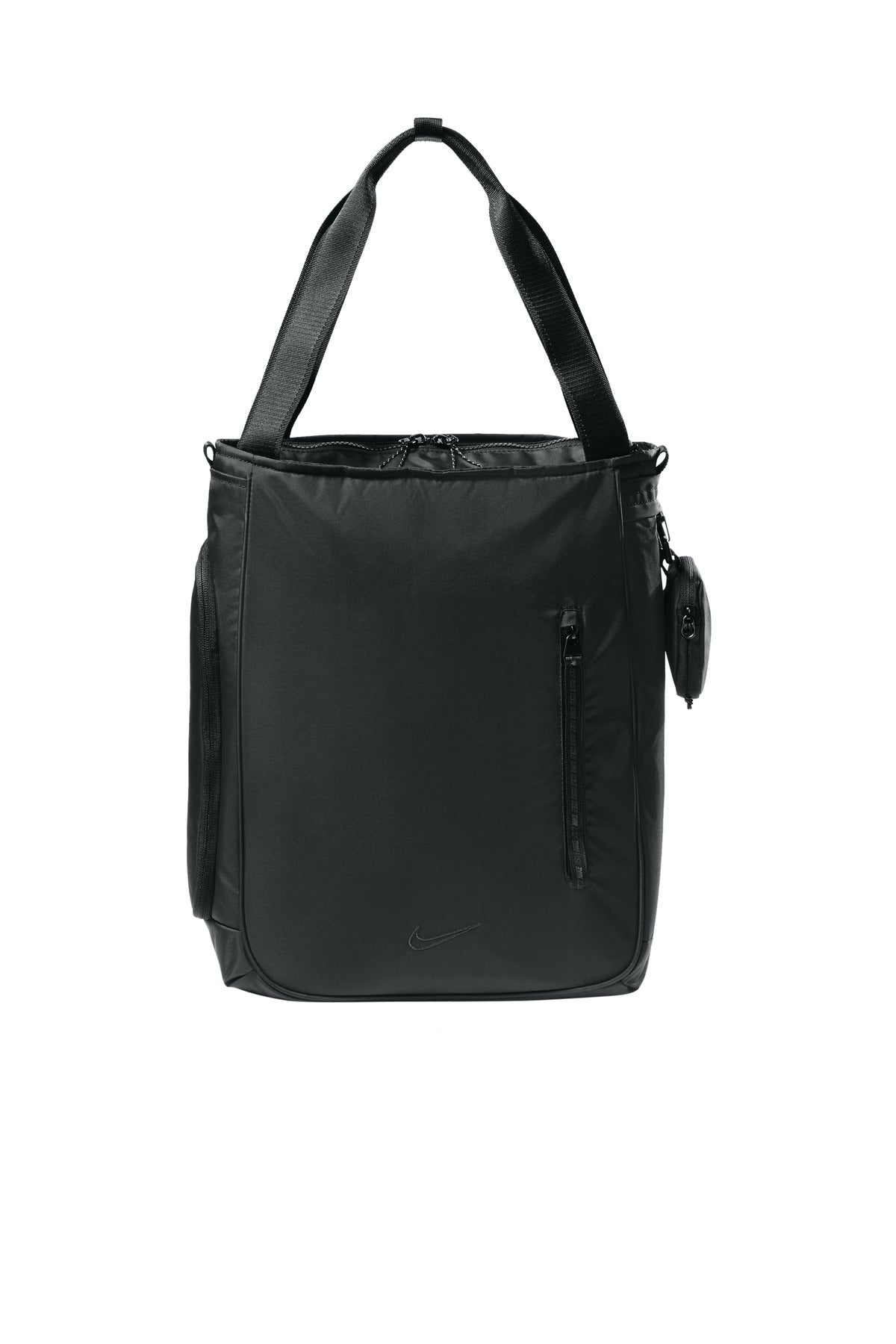 Front View of Black Nike Commute Tote NKFZ6130