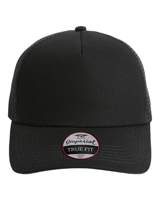 Front View of Black North Country Trucker Cap - 1287