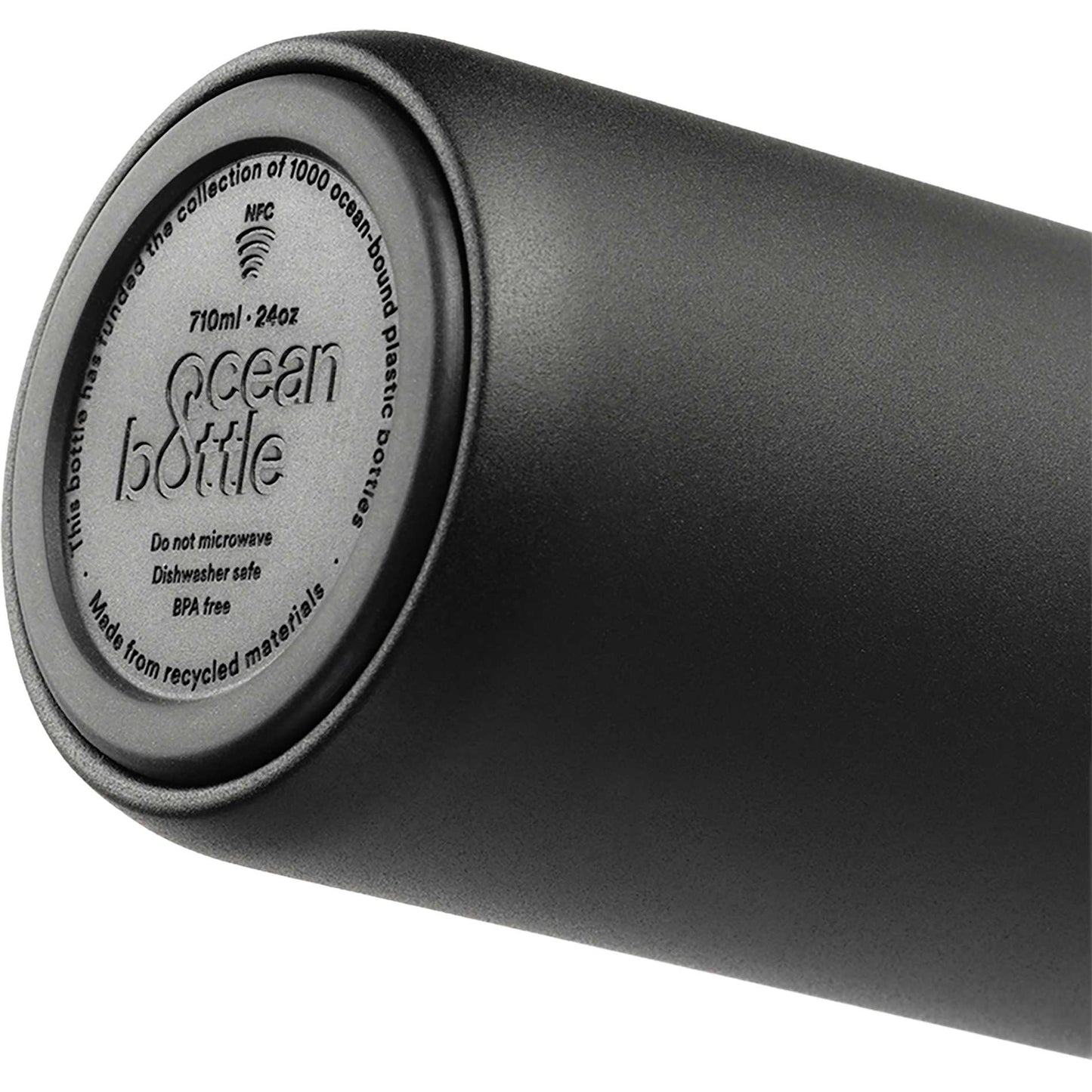 Front View of Black Ocean Bottle Peak OG Bottle 24oz plain