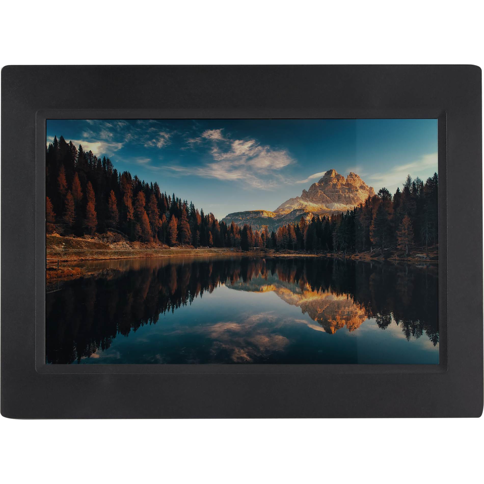Front View of Black Pixi 10.1" Wifi Photo Frame plain
