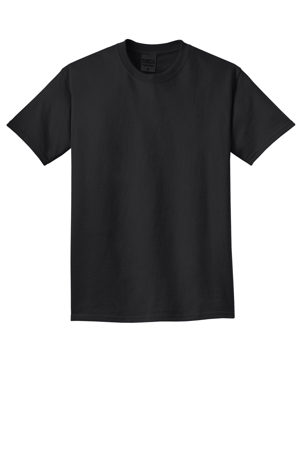 Front View of Black Port & Co Beach Wash Garment-Dyed Tee. PC099