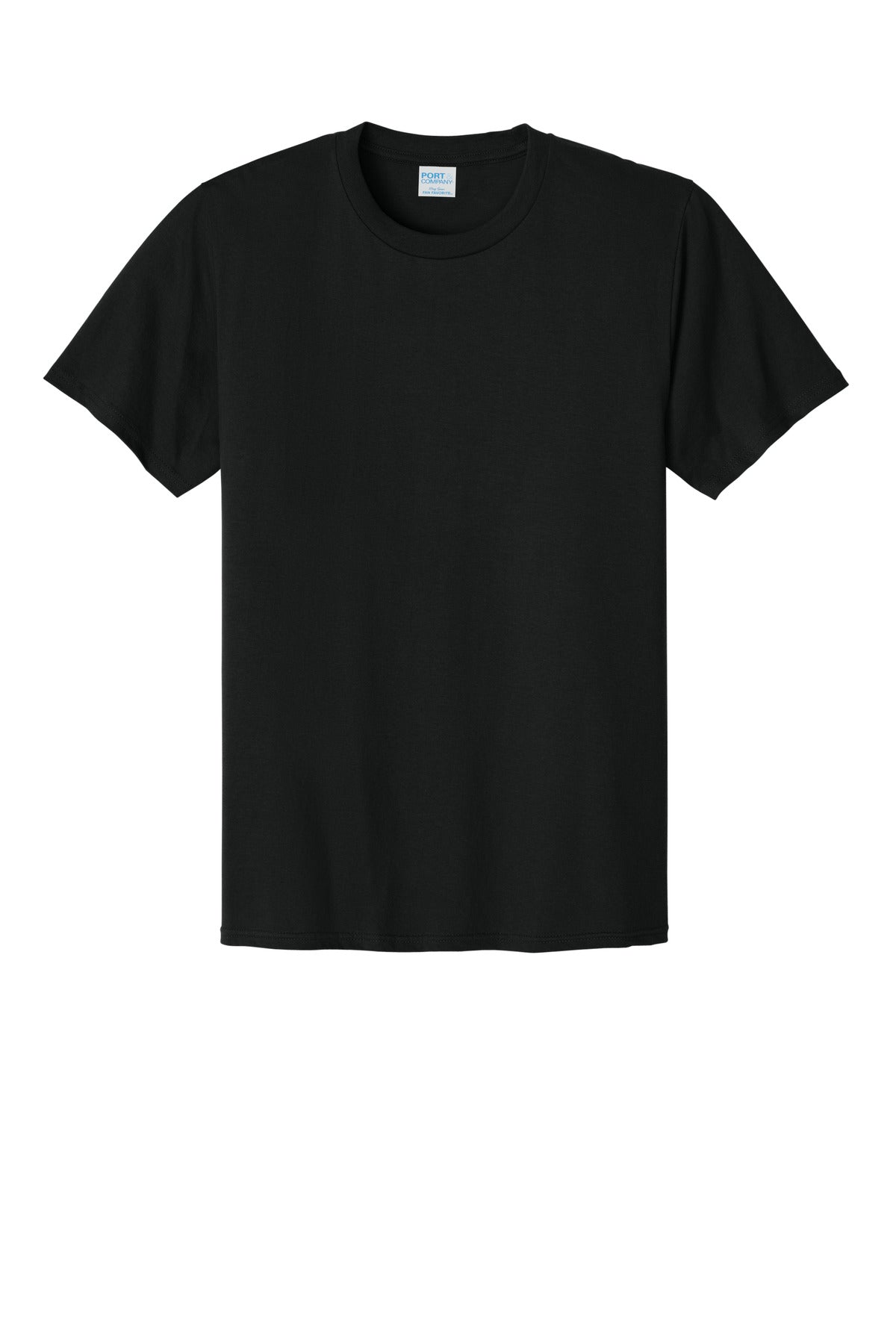 Front View of Black Port & Co CVC Tee PC340