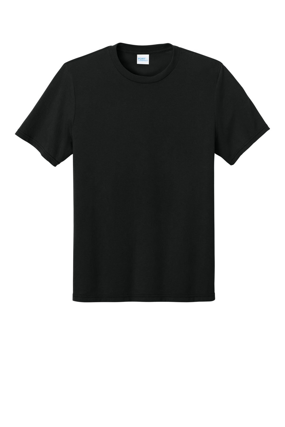 Front View of Black Port & Co Tri-Blend Tee. PC330