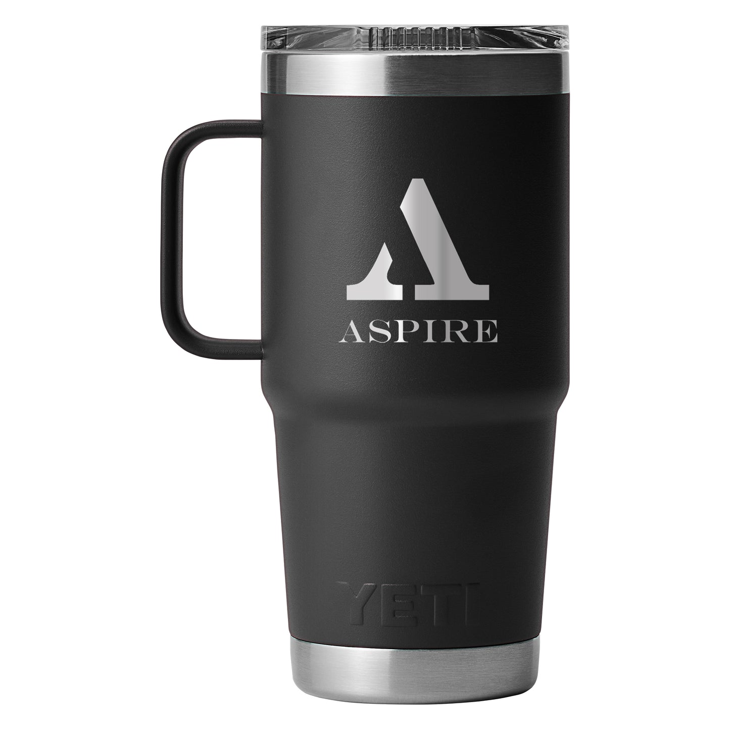 Front View of Black Rambler® 20 oz Travel Mug