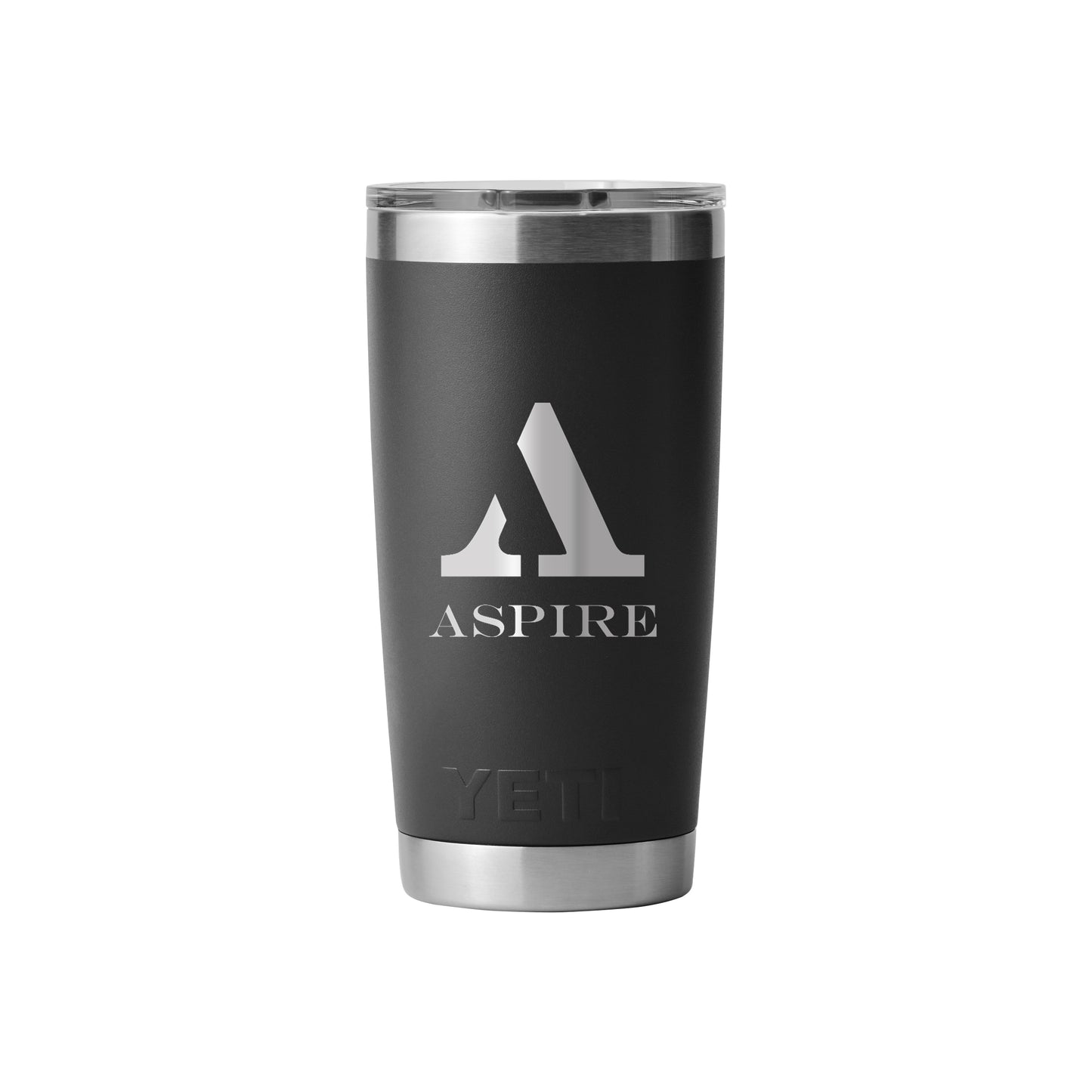 Front View of Black Rambler® 20 oz Tumbler MagSlider™ Lid