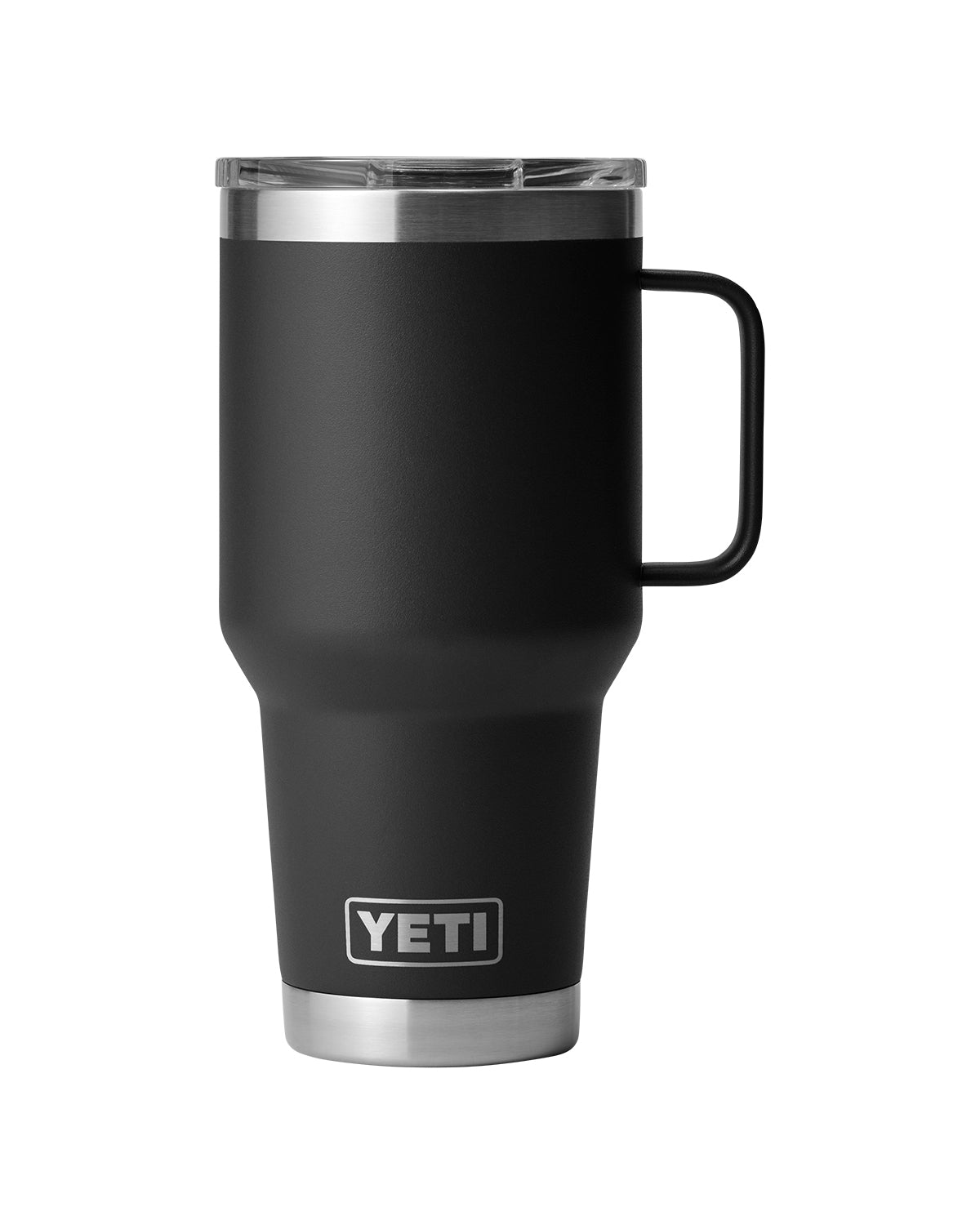 Front View of Black Rambler® 30 oz Travel Mug with StrongHold™ Lid plain