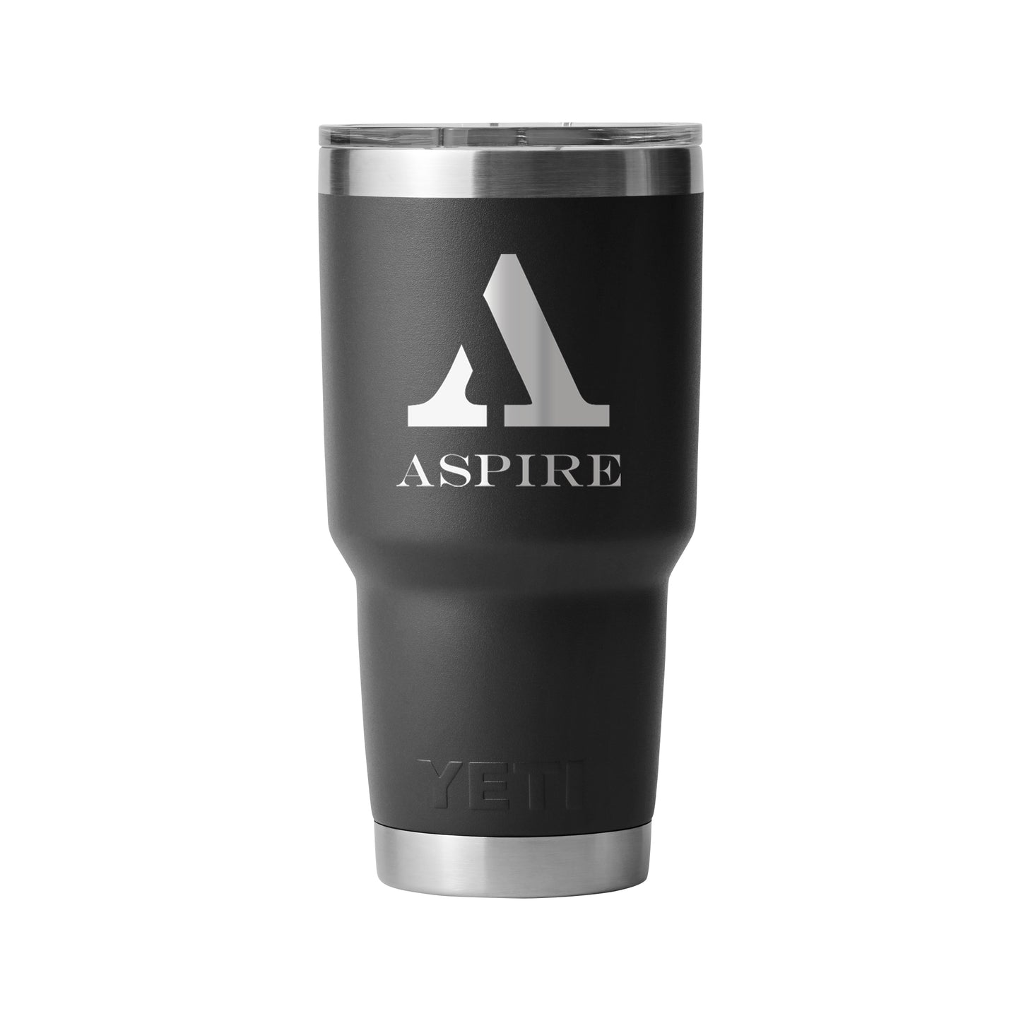 Front View of Black Rambler® 30 oz Tumbler with MagSlider™ Lid