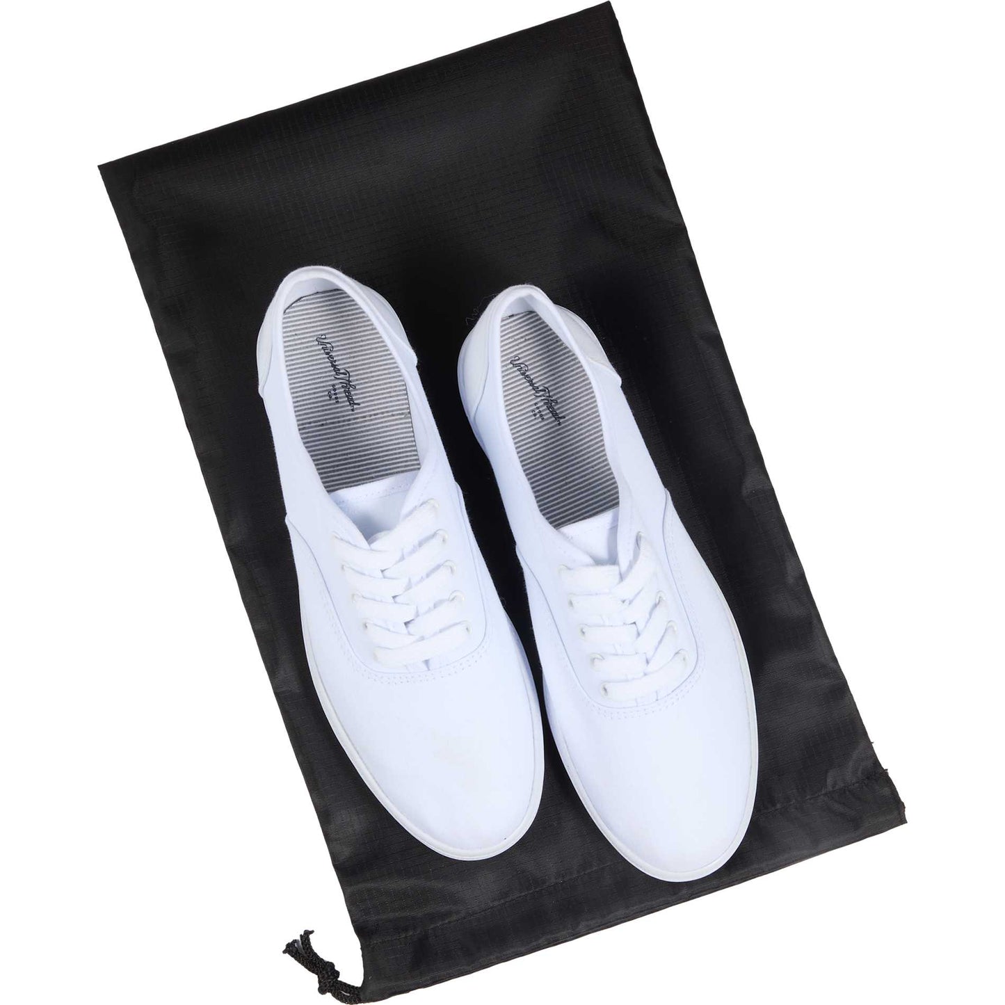 Front View of Black Recycled Travel Bag Set