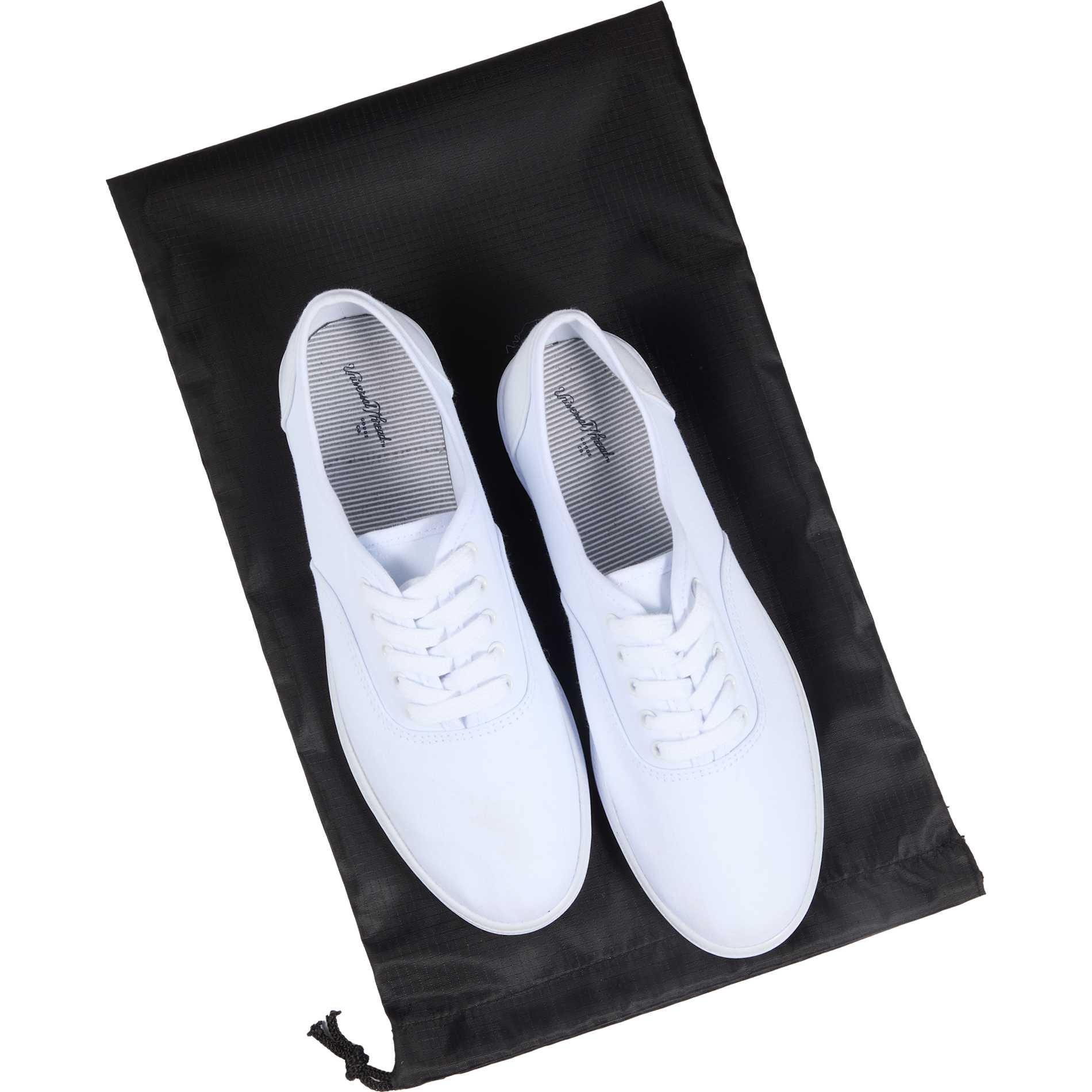 Front View of Black Recycled Travel Bag Set