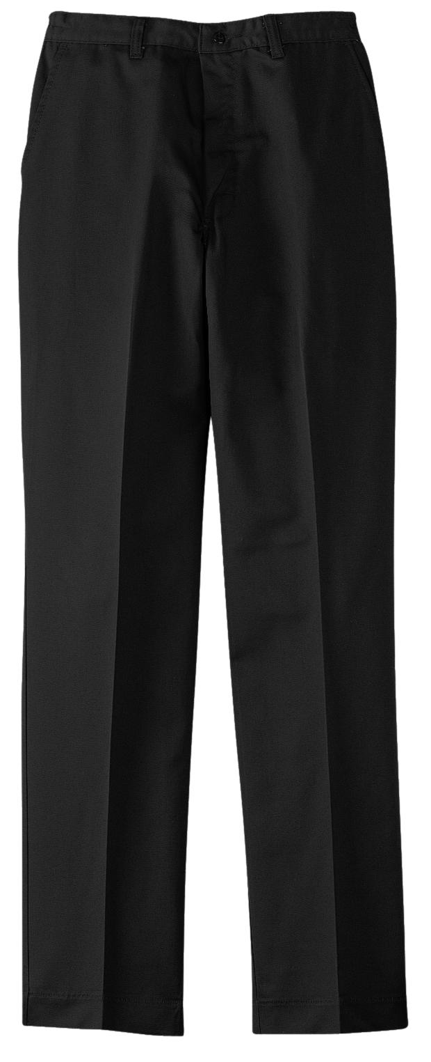 Front View of Black Red Kap Elastic Insert Pant. PT60